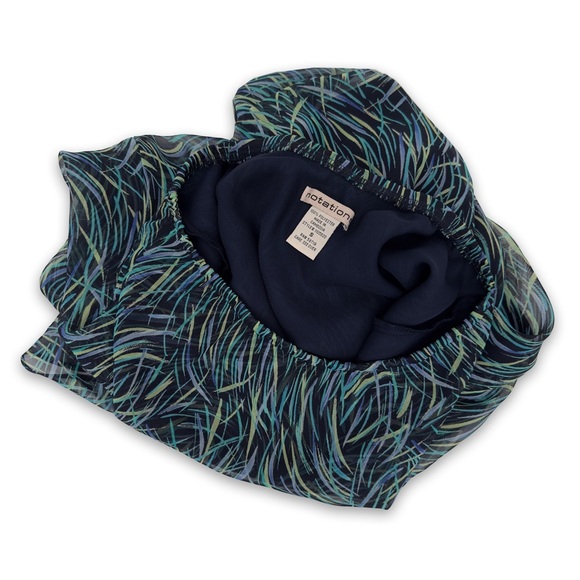 Notations Blue and Green Patterned Skirt - Picture 5 of 5